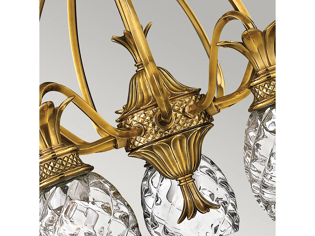 Plantation Hinkley Kronleuchter mit 5 Leuchten, brüniertes Messing