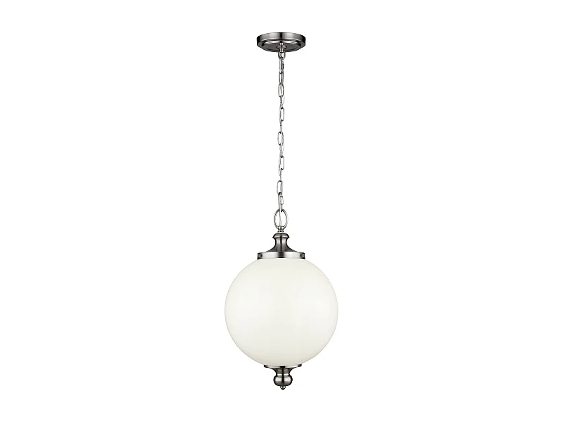 Elstead Parkman - 1 licht Large Globe Deckenanhänger aus gebürstetem Stahl, E27