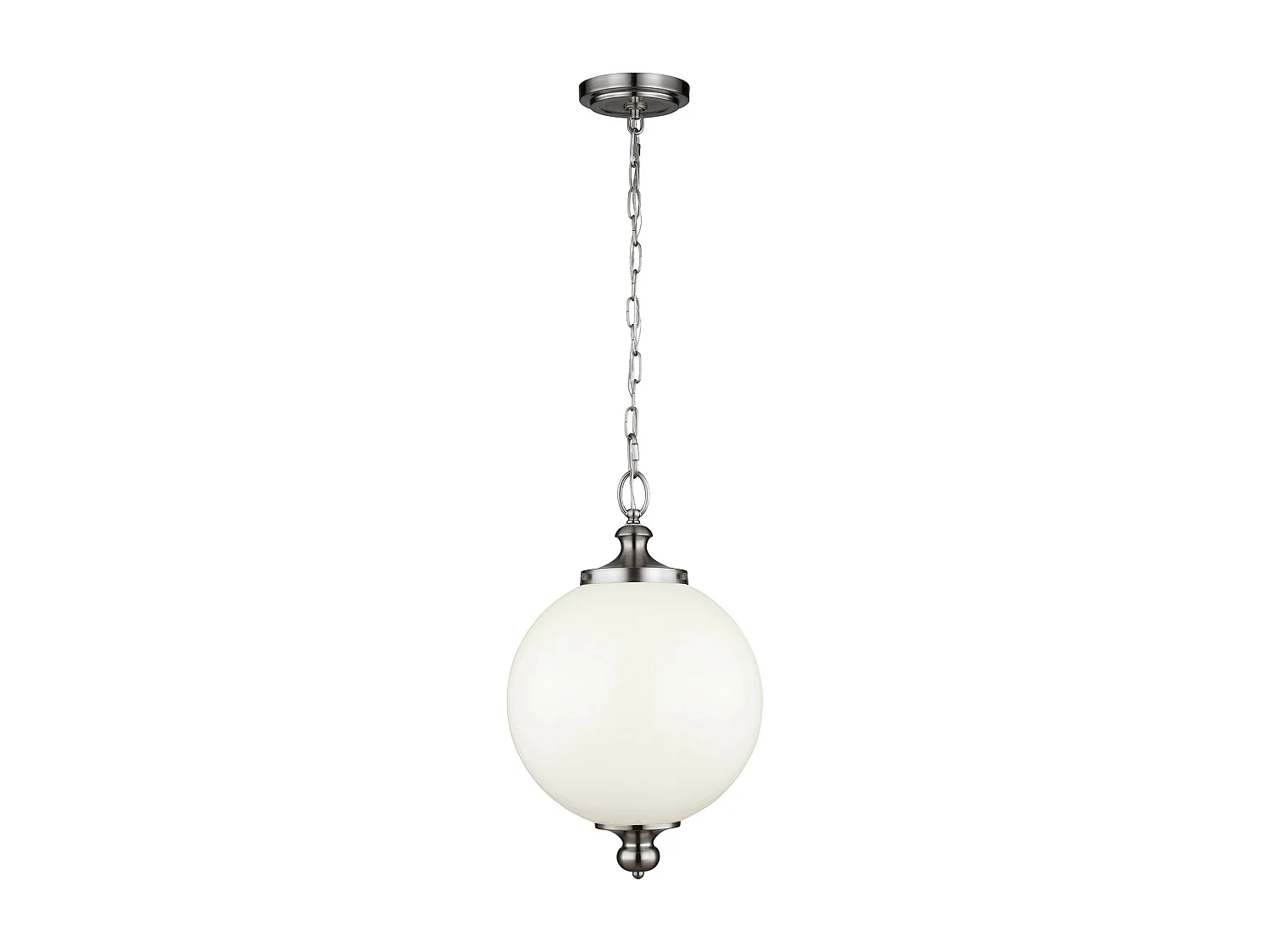 Elstead Parkman - 1 licht Large Globe Deckenanhänger aus gebürstetem Stahl, E27