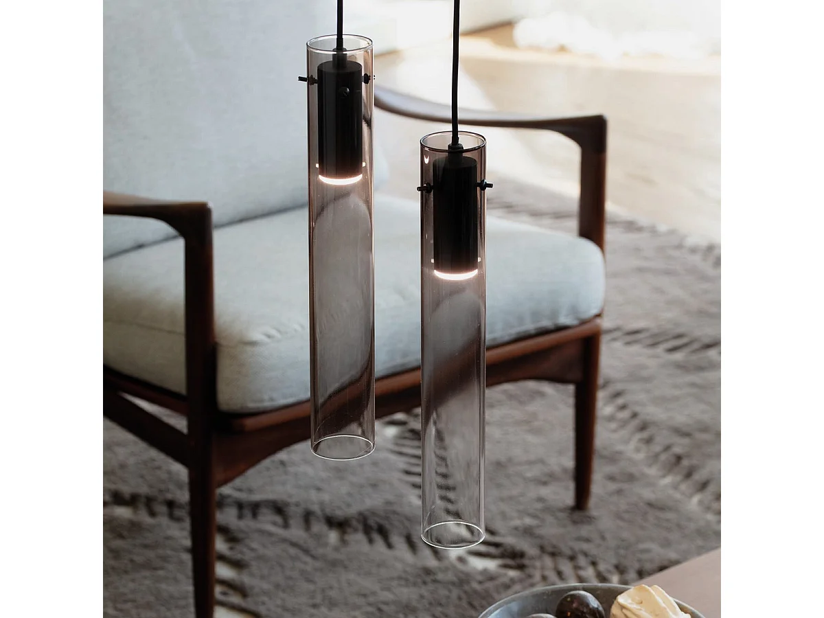 Ideal Lux FLAM Lampa sufitowa LED Slim Pendant Smoke 3000K