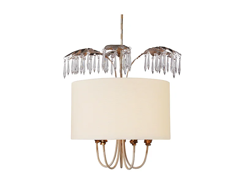 Elstead Antoinette - 5 licht Ceiling Pendant Cream, Gold, E14
