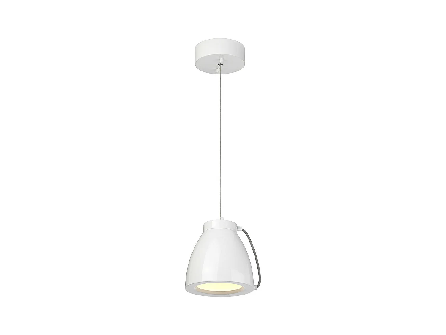 Elstead Europa - LED 1 licht Small Dome Deckenanhänger weiß lackiert
