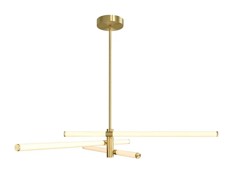 Maytoni Axis Plafoniera Moderna Integrata A Sospensione Oro, 3000K, Paralume In Acrilico Satinato