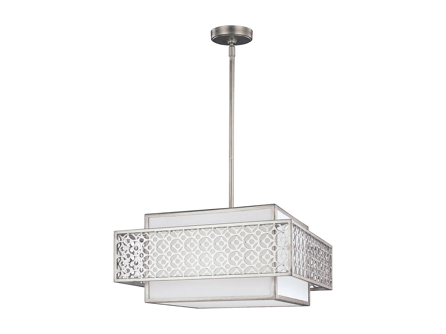 Elstead Kenney Suspension à 3 ampoules au plafond, argent, E27