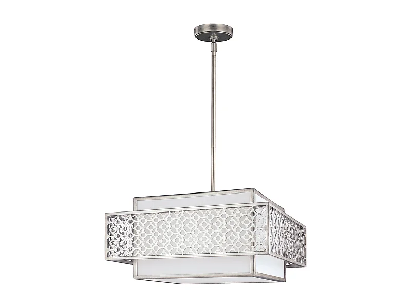 Elstead Kenney - 3 Licht Decke Anhänger Bar Silber, E27