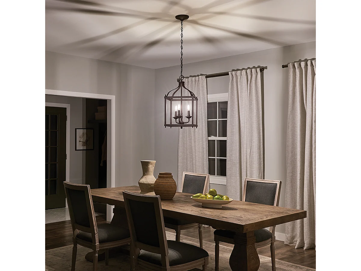 Elstead Larkin - 3 licht Medium Deckenanhänger Olde Bronze, E14