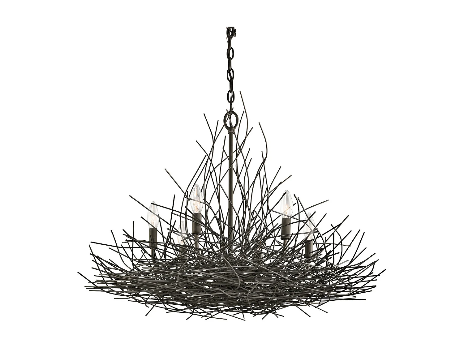 Elstead Organique - Lampadario a 6 luci a sospensione Light Bronzo antico, E14