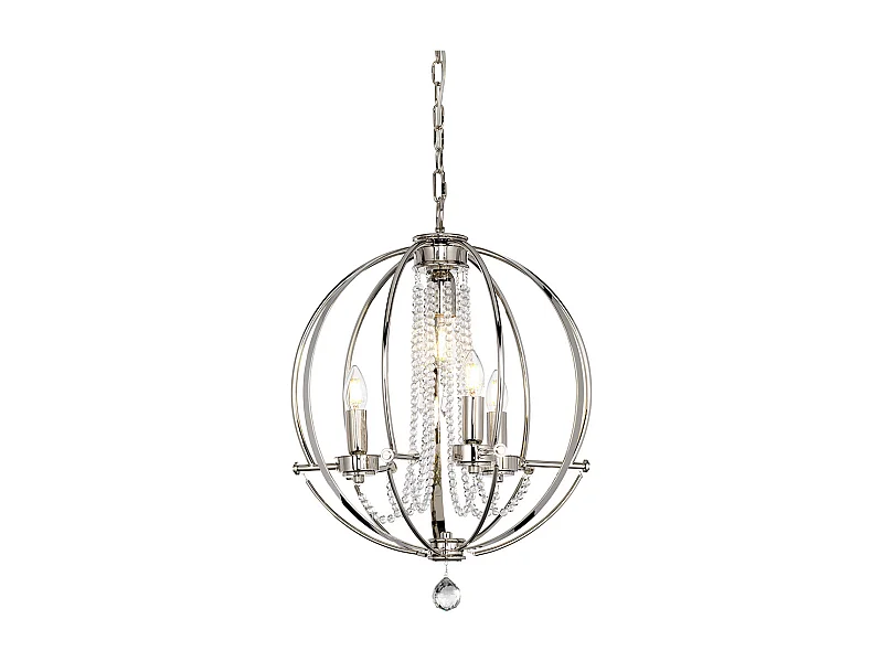 Elstead Cassie 4 ljus ljuskrona polerad nickel