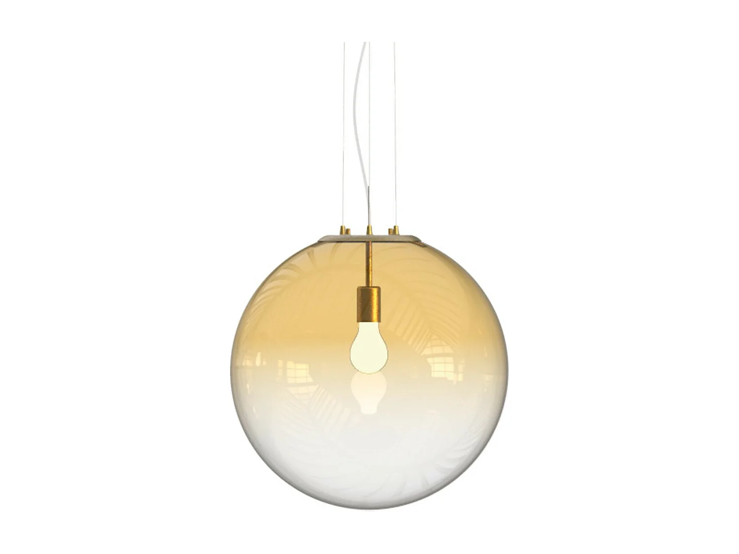 Ideal Lux MAPA CLEAR 50cm Globe Pendel-Deckenleuchte Bernstein