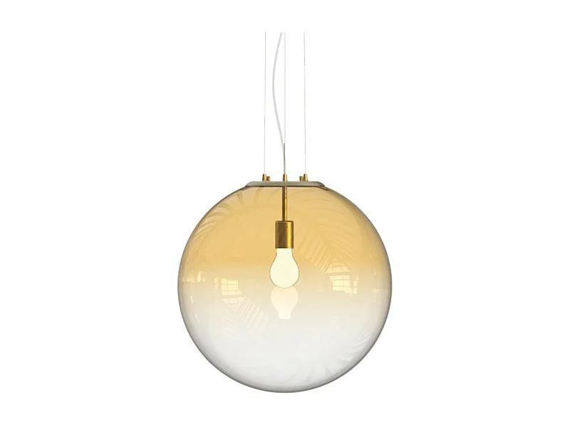 Ideal Lux MAPA CLEAR Lampada da soffitto a sospensione a globo da 50 cm, ambra