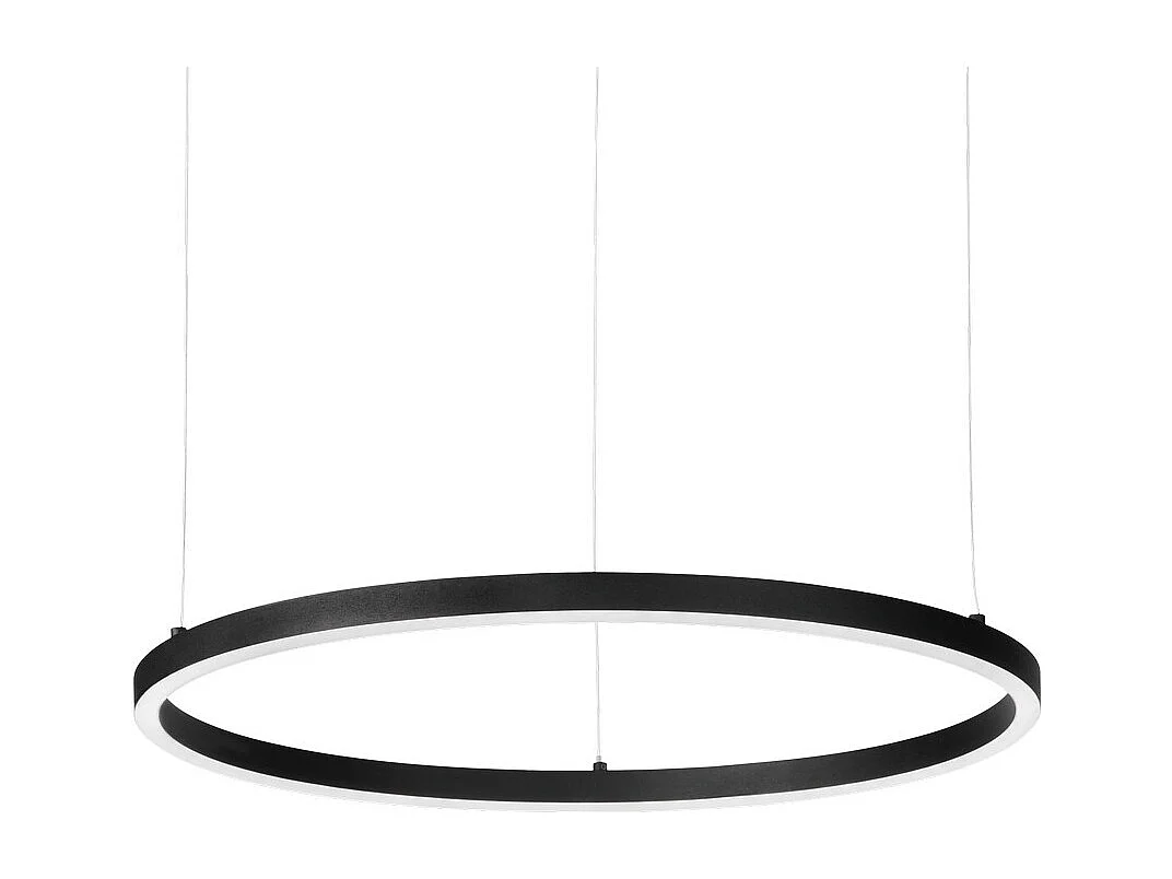 Ideal Lux ORACLE SLIM 70cm Non Dim 2700K Okrągła Zintegrowana Lampa Sufitowa LED Czarna