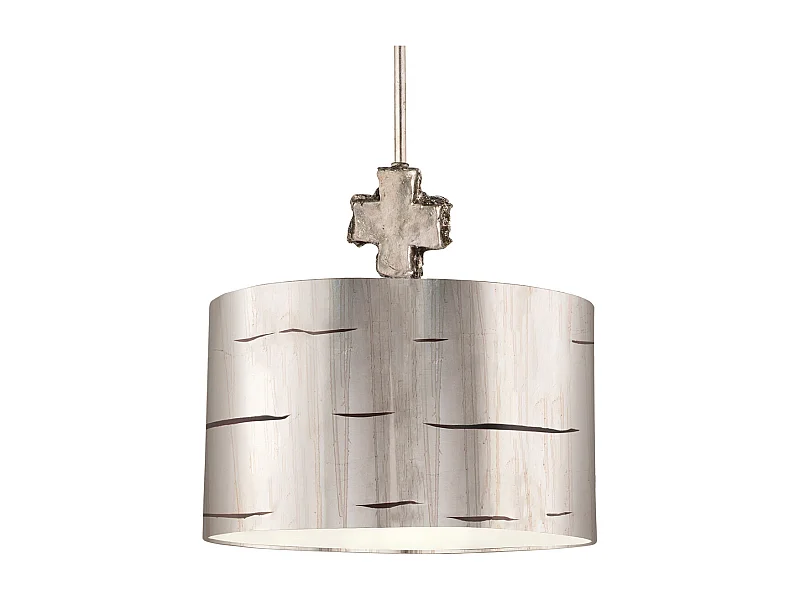 Elstead Fragment Pendentif moyen à 1 ampoule en argent vieilli, E27