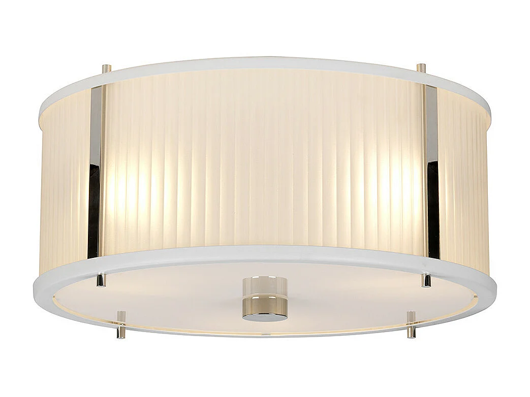 Corona zylindrische 3-Licht-Anhänger, weiß poliertes Nickel