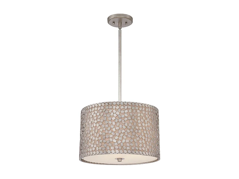 Elstead Confetti 3 Lätt Medium Runt Takhänge Old Silver, E27