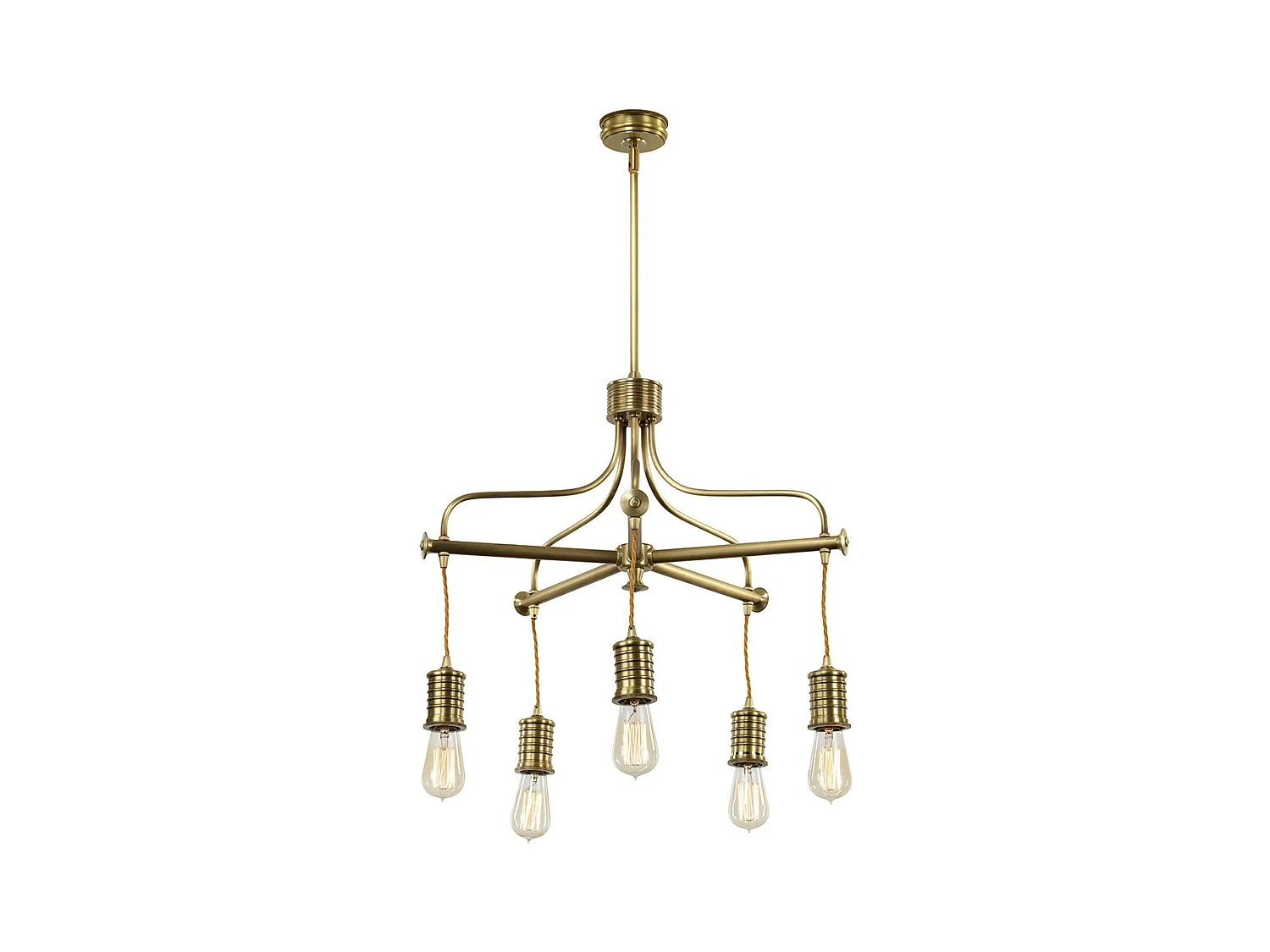Elstead Douille - Lampadario 5 Luci Finitura Ottone, E27