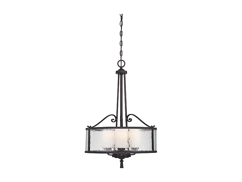 Elstead Luminaire suspendu à 3 ampoules cerisier foncé, E27