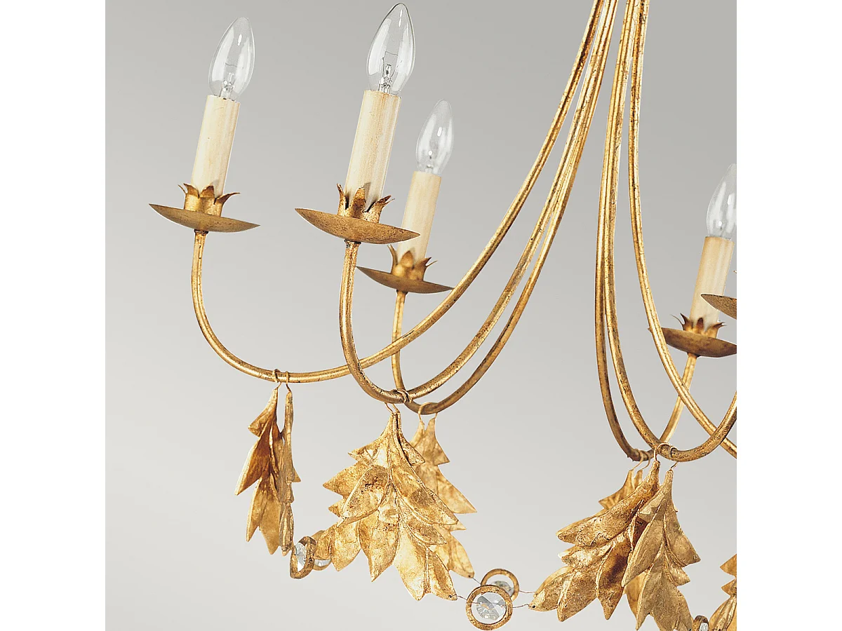 Elstead Sweet Olive - Lampadario a 6 luci finitura oro, attacco E14