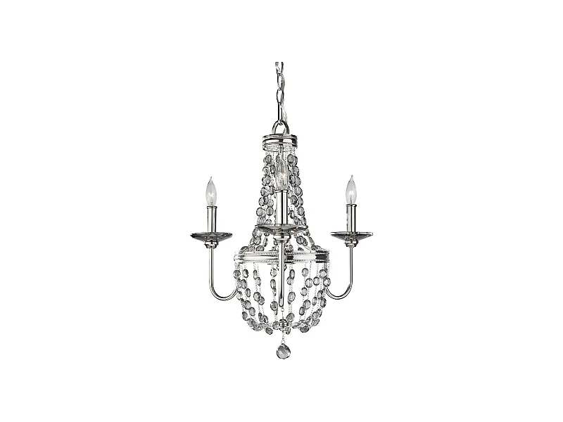 Elstead Malia Ljuskrona 3 ljuspolerad nickelfinish, E14