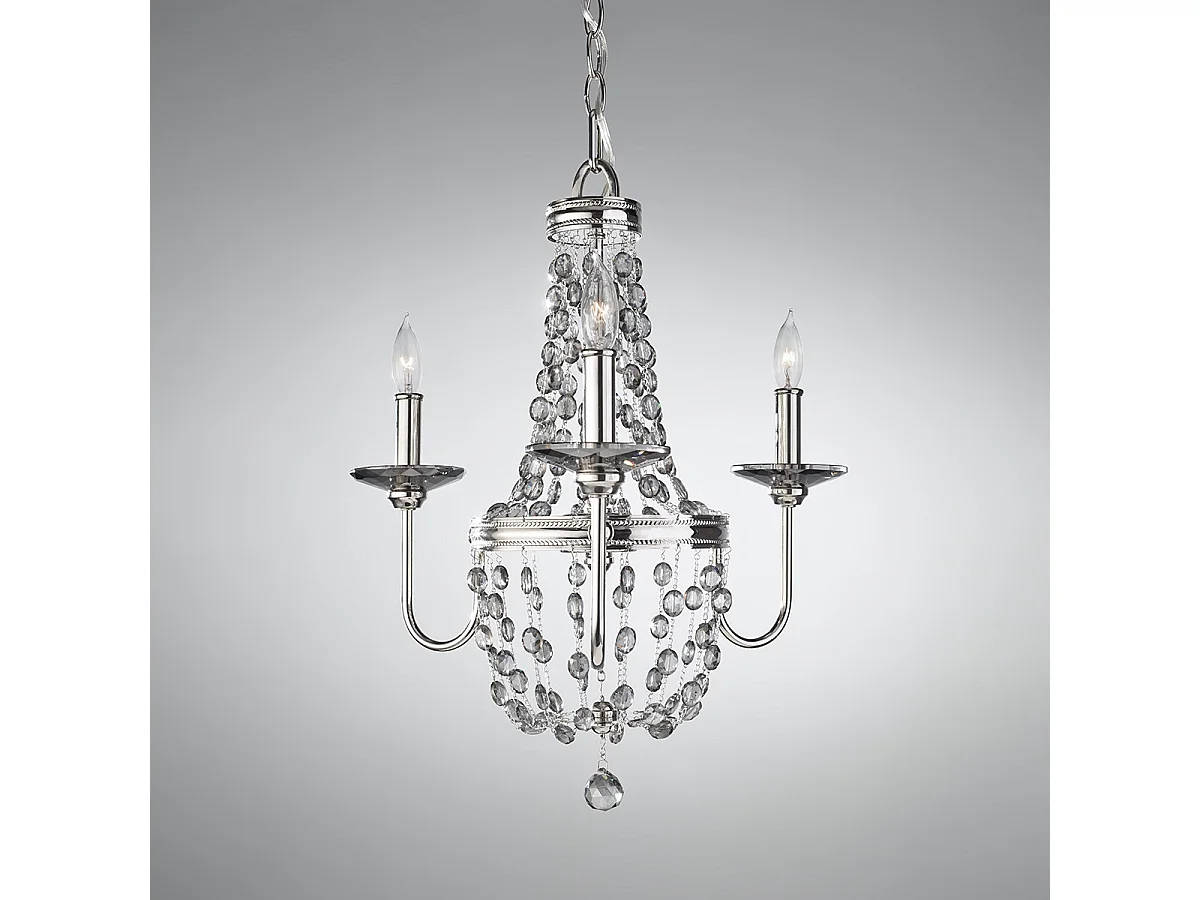 Elstead - Lampadario 3 Luci Finitura Nickel Lucido, E14