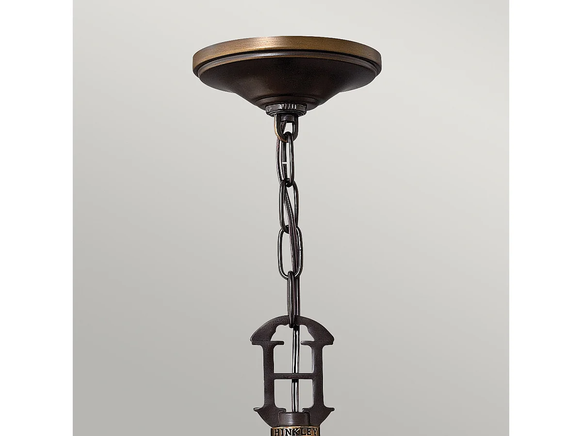 Elstead Plymouth Multi Arm Chandelier 3 Light Olde Bronze Finish, E14