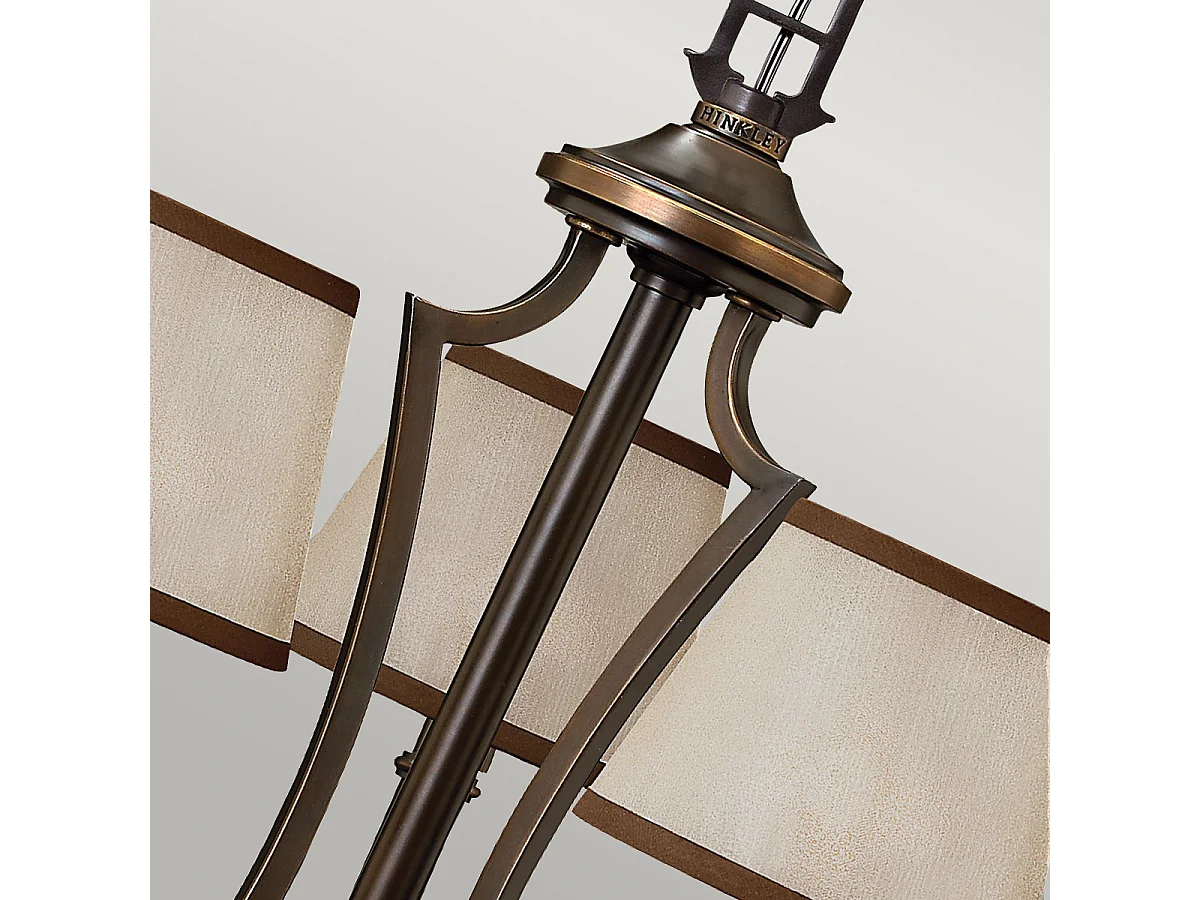 Elstead Plymouth Multi Arm Chandelier 3 Light Olde Bronze Finish, E14