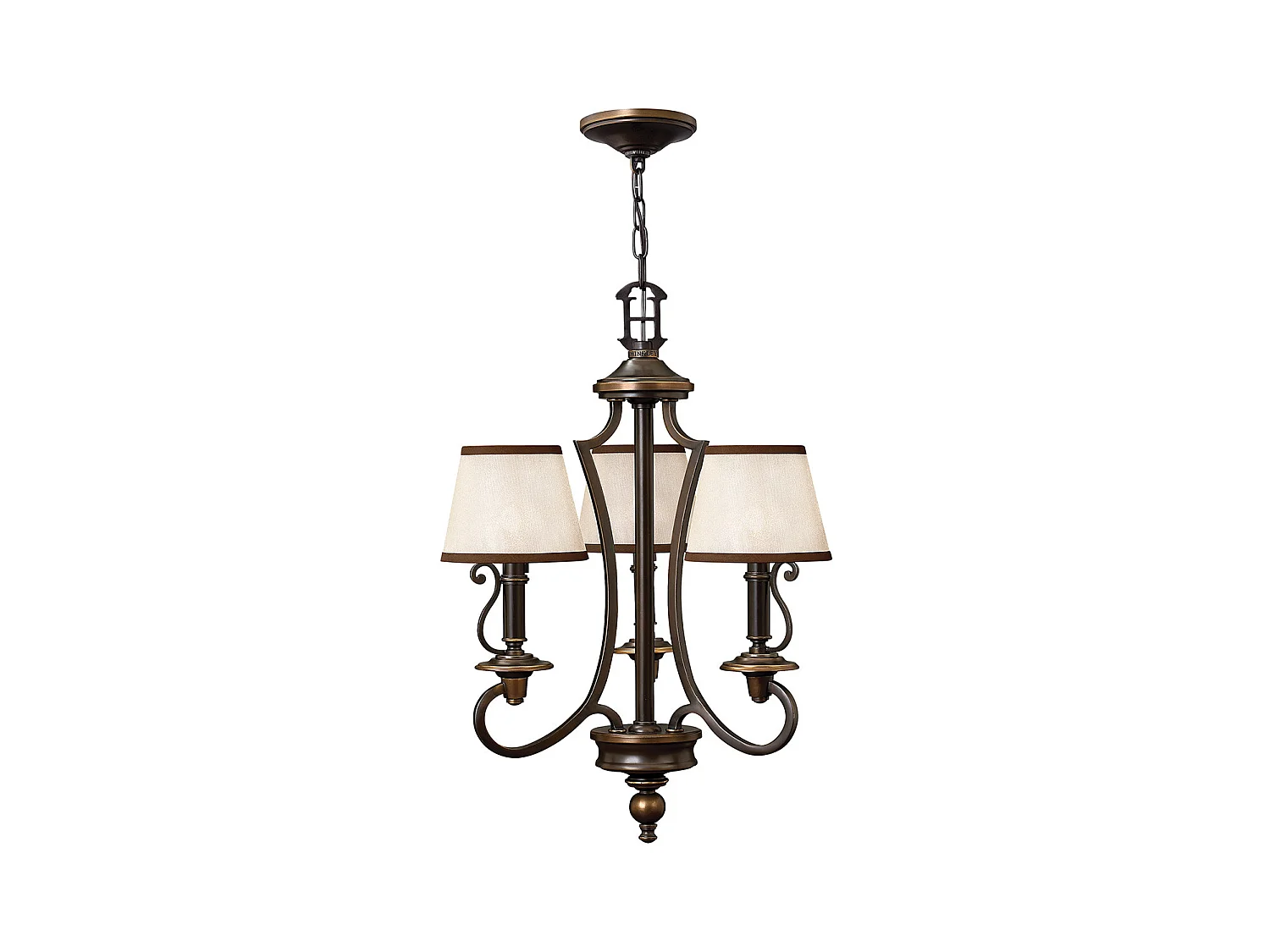 Elstead Plymouth - Multi Arm Kronleuchter 3 licht Olde Bronze Finish, E14