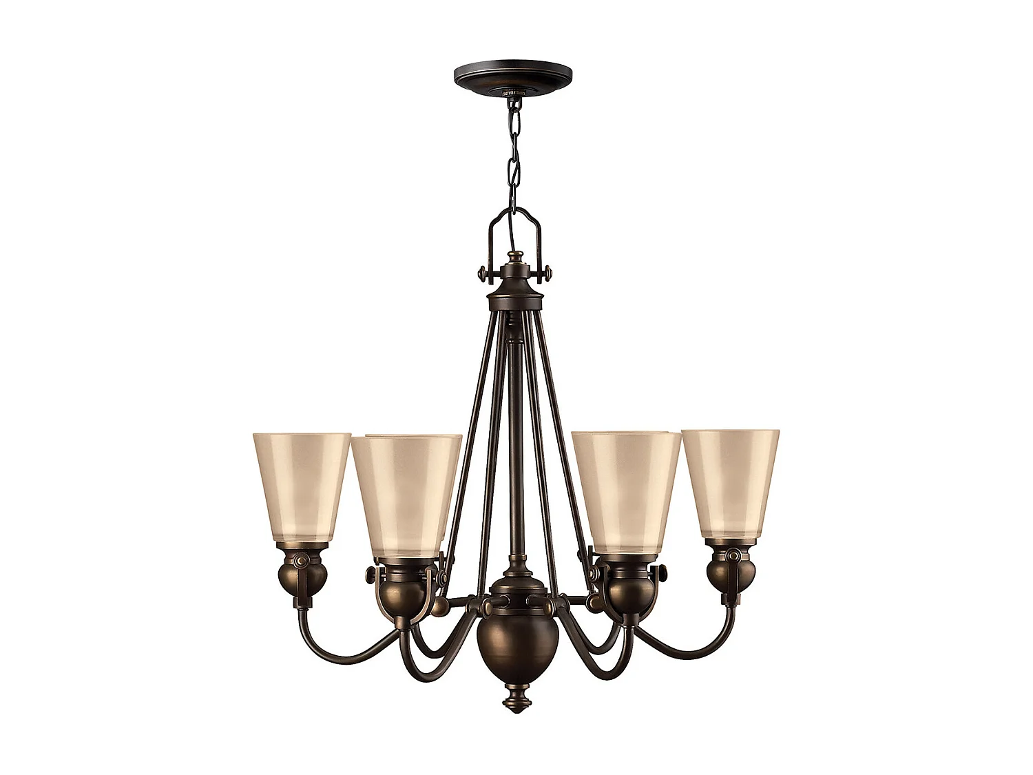 Elstead Mayflower - Lampadario a 6 luci multibraccio finitura bronzo antico, attacco E27