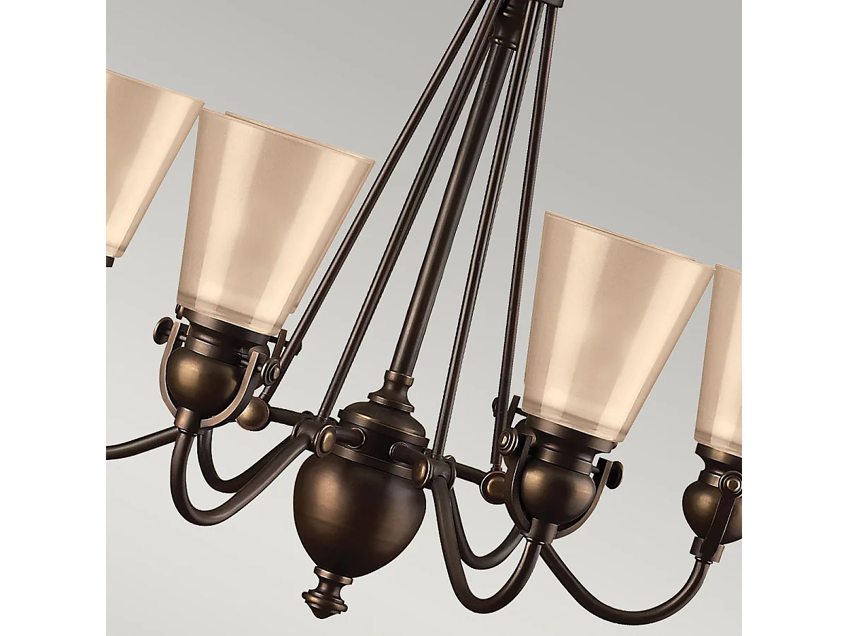 Elstead Mayflower - Lampadario a 6 luci multibraccio finitura bronzo antico, attacco E27