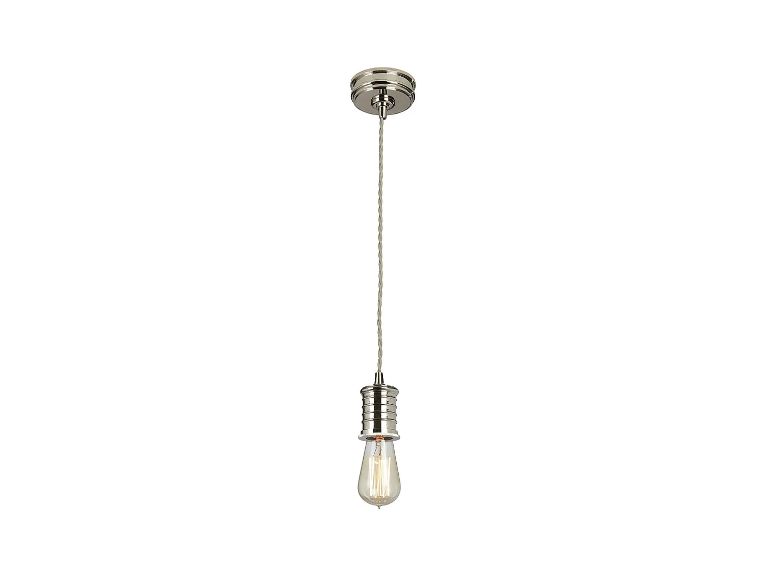 Elstead Douille - 1 Lichtdeckenanhänger aus poliertem Nickel, E27