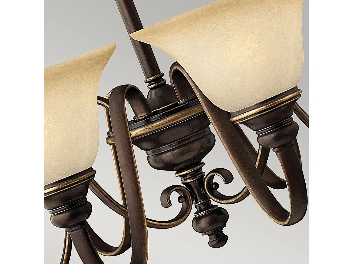 Elstead Cello - Lampadario a 6 luci multibraccio finitura bronzo antico, attacco E27