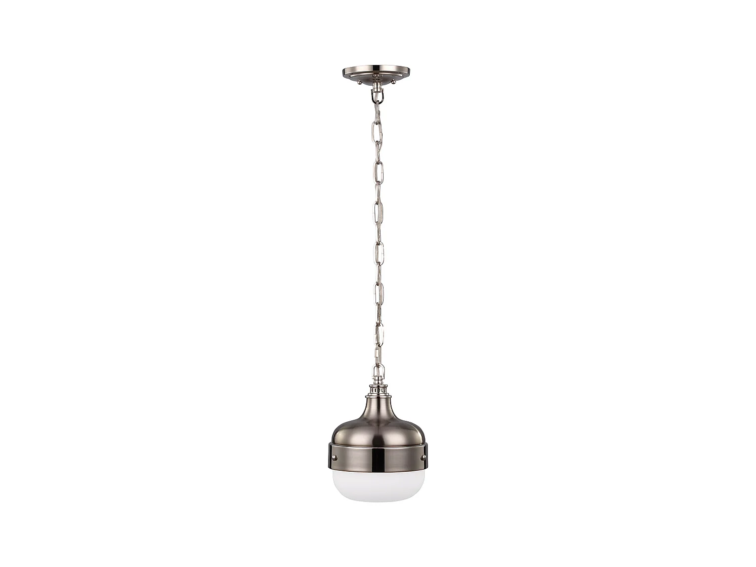 Elstead Cadence - 1 licht Dome Decke Mini Anhänger poliertes Nickel, gebürsteter Stahl, E27