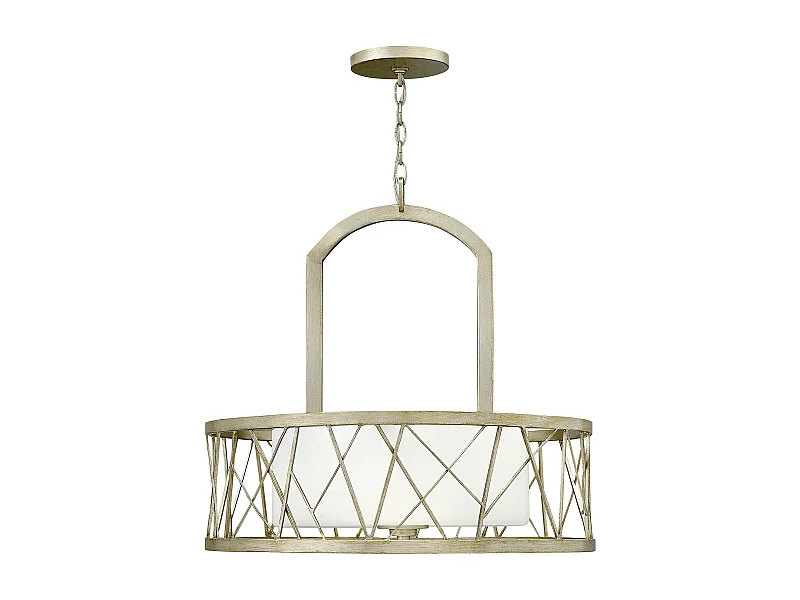 Elstead Nest - 3 Licht Decke Anhänger Kronleuchter Silberblatt, E27