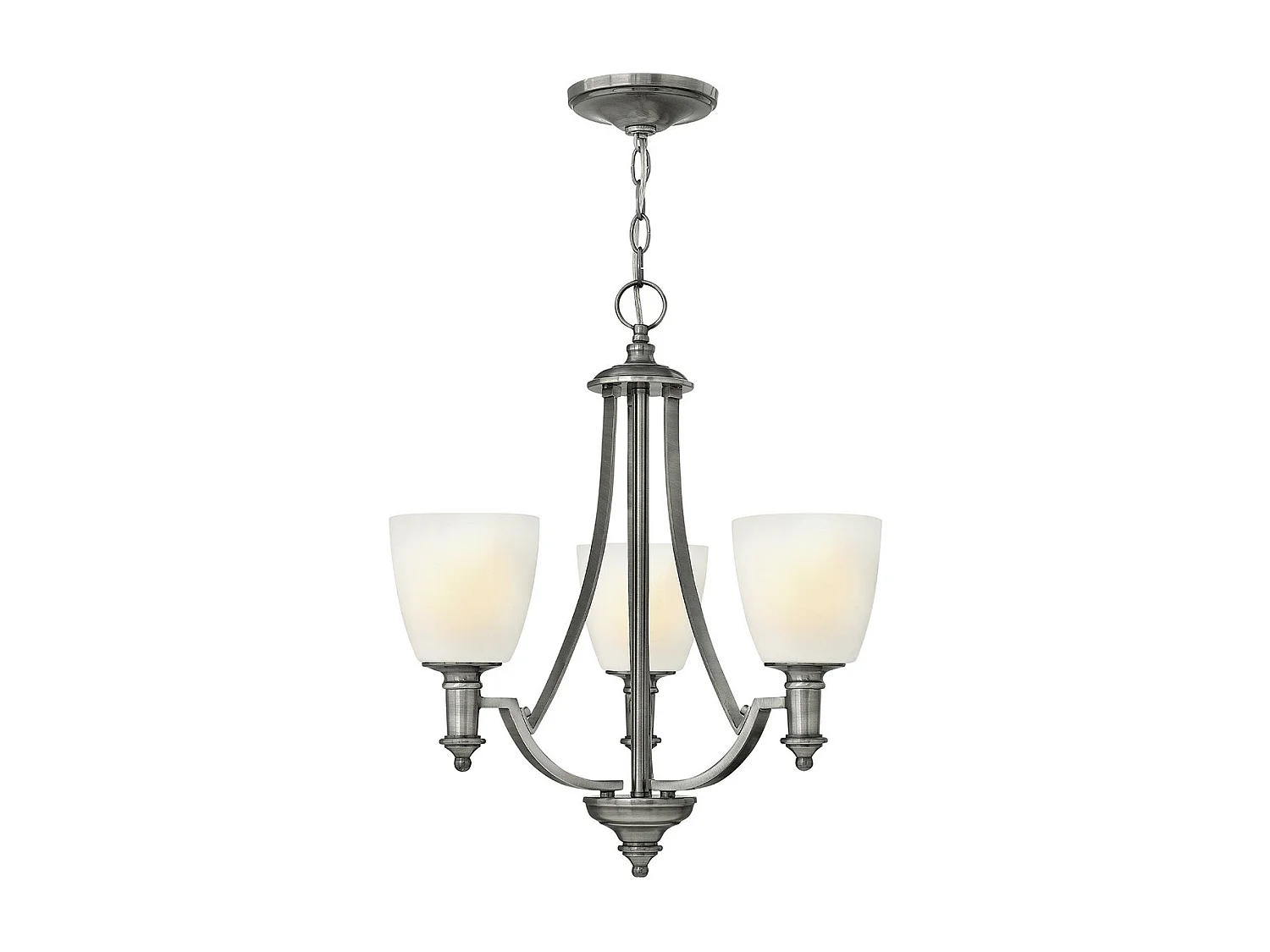 Elstead Truman Ljuskrona med flera armar 3 ljus antik nickelfinish, E27