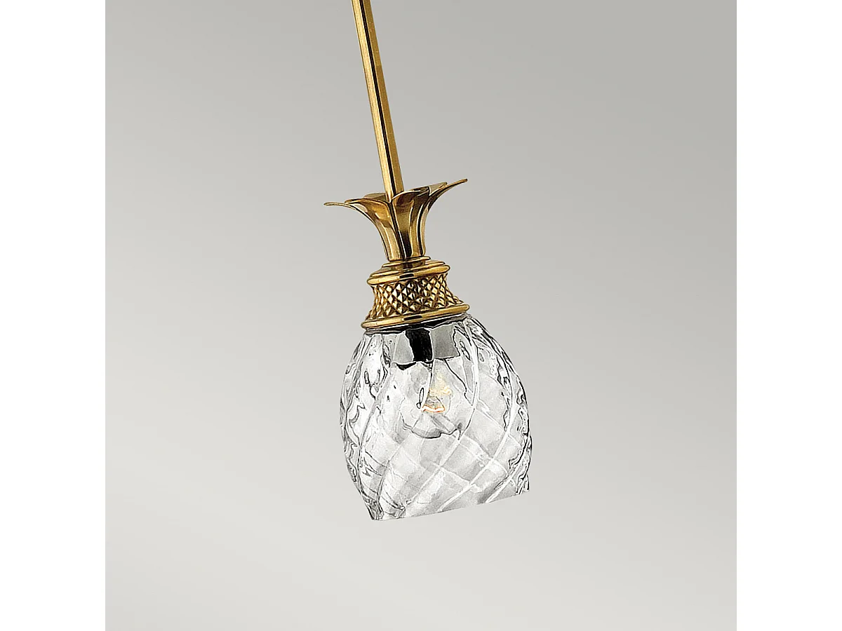 Plantation Hinkley 1 Luce Sospensione Ottone Brunito