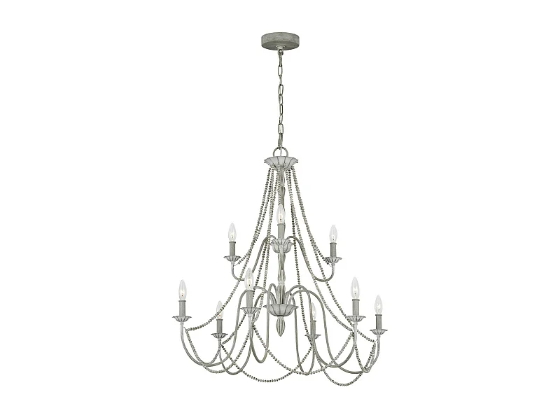Maryville Lampadario Feiss 9 Luci Washed Grey