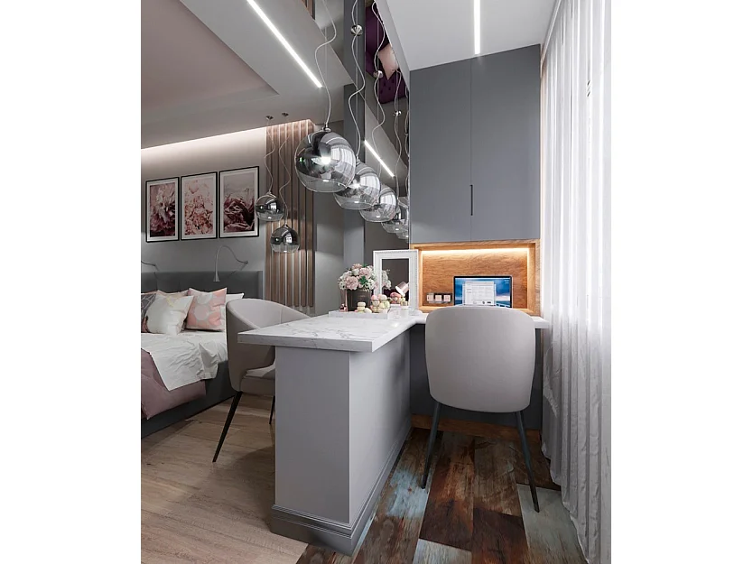 Fermi Dome Deckenpendelleuchte Nickel & Kristall, 1 Licht, E27