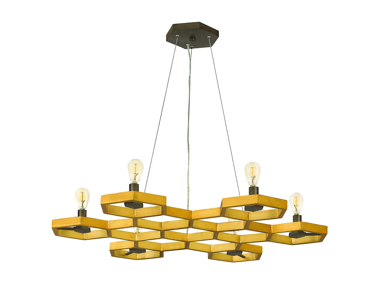 Elstead Moxie - 6 Licht Decke Anhänger Kronleuchter Gold, E14