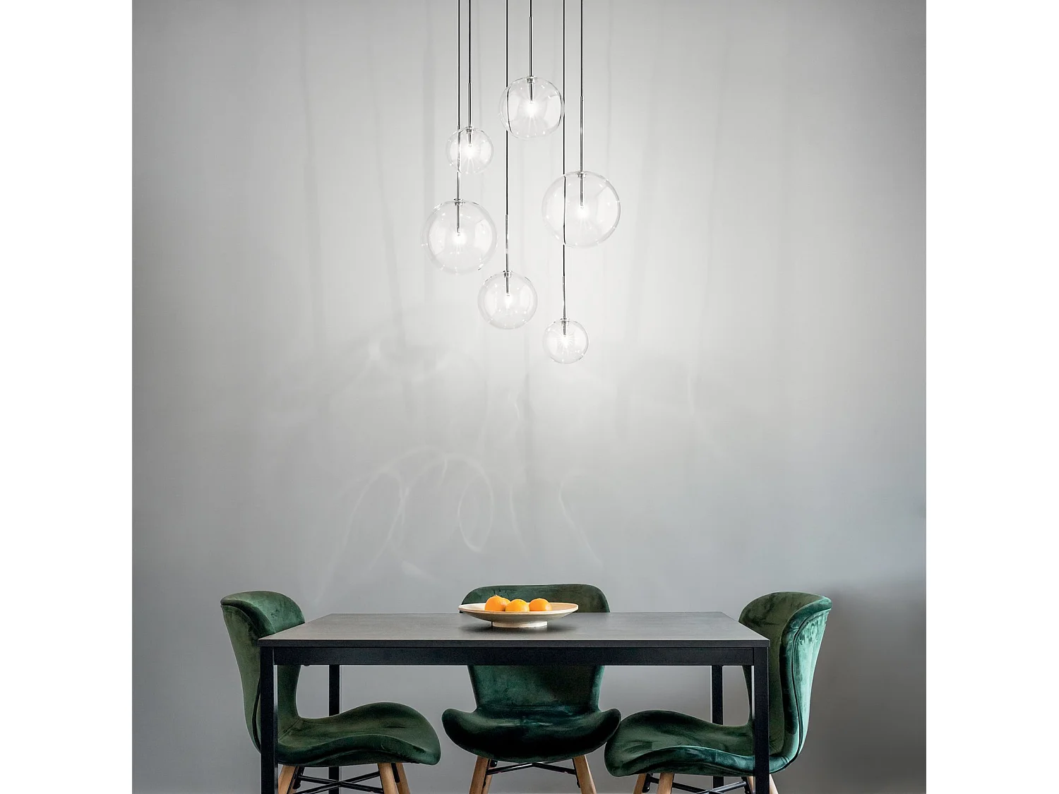 Ideal Lux EQUINOXE 6-punktowa lampa sufitowa z wieloma ramionami w kolorze dymnej szarości