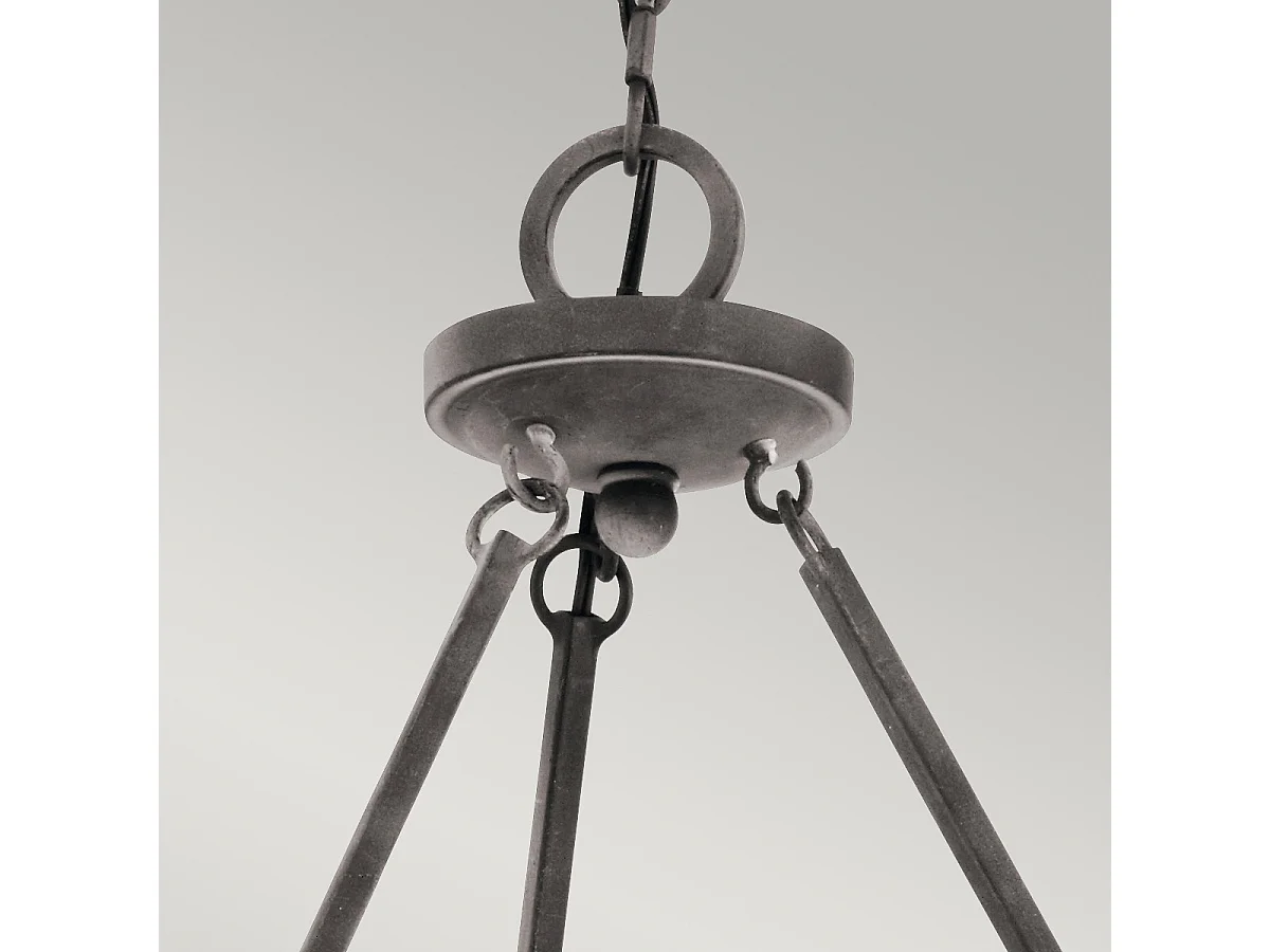 Elstead Taulbee - Lampadario a 6 luci finitura zinco, attacco E14