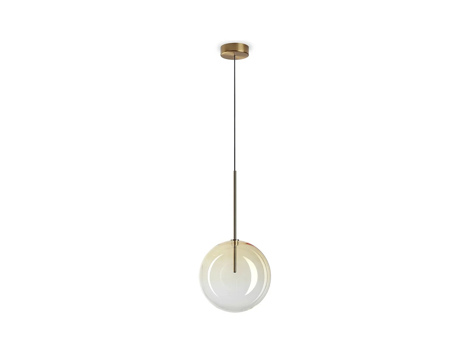 Ideal Lux EQUINOXE 25cm Globe Pendelleuchte Deckenleuchte Schirm Bernstein