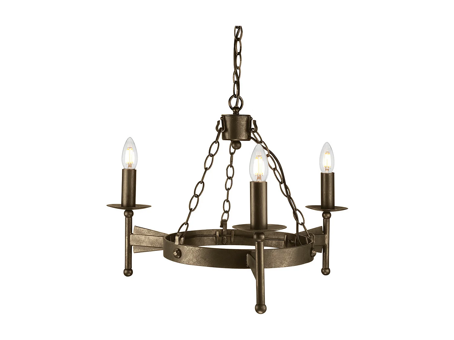 Elstead Cromwell - Kronleuchter 3 licht Old Bronze Finish, E14