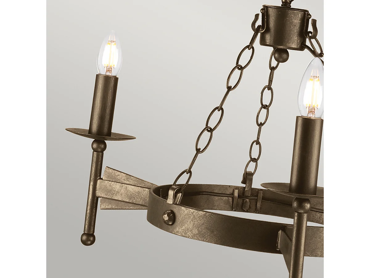 Elstead Cromwell - Kronleuchter 3 licht Old Bronze Finish, E14