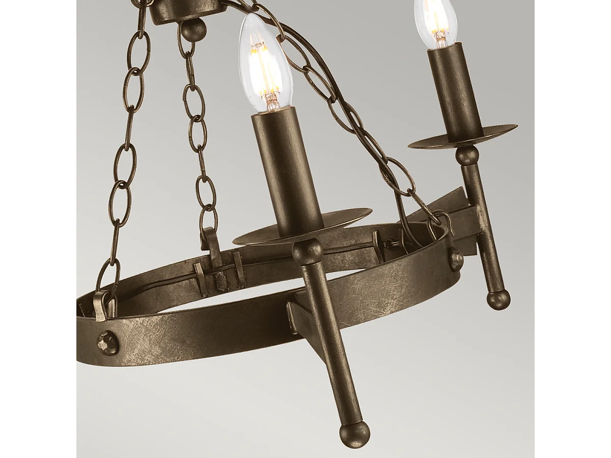 Elstead Cromwell - Kronleuchter 3 licht Old Bronze Finish, E14