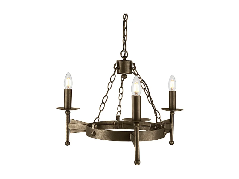 Elstead Cromwell - Kronleuchter 3 licht Old Bronze Finish, E14