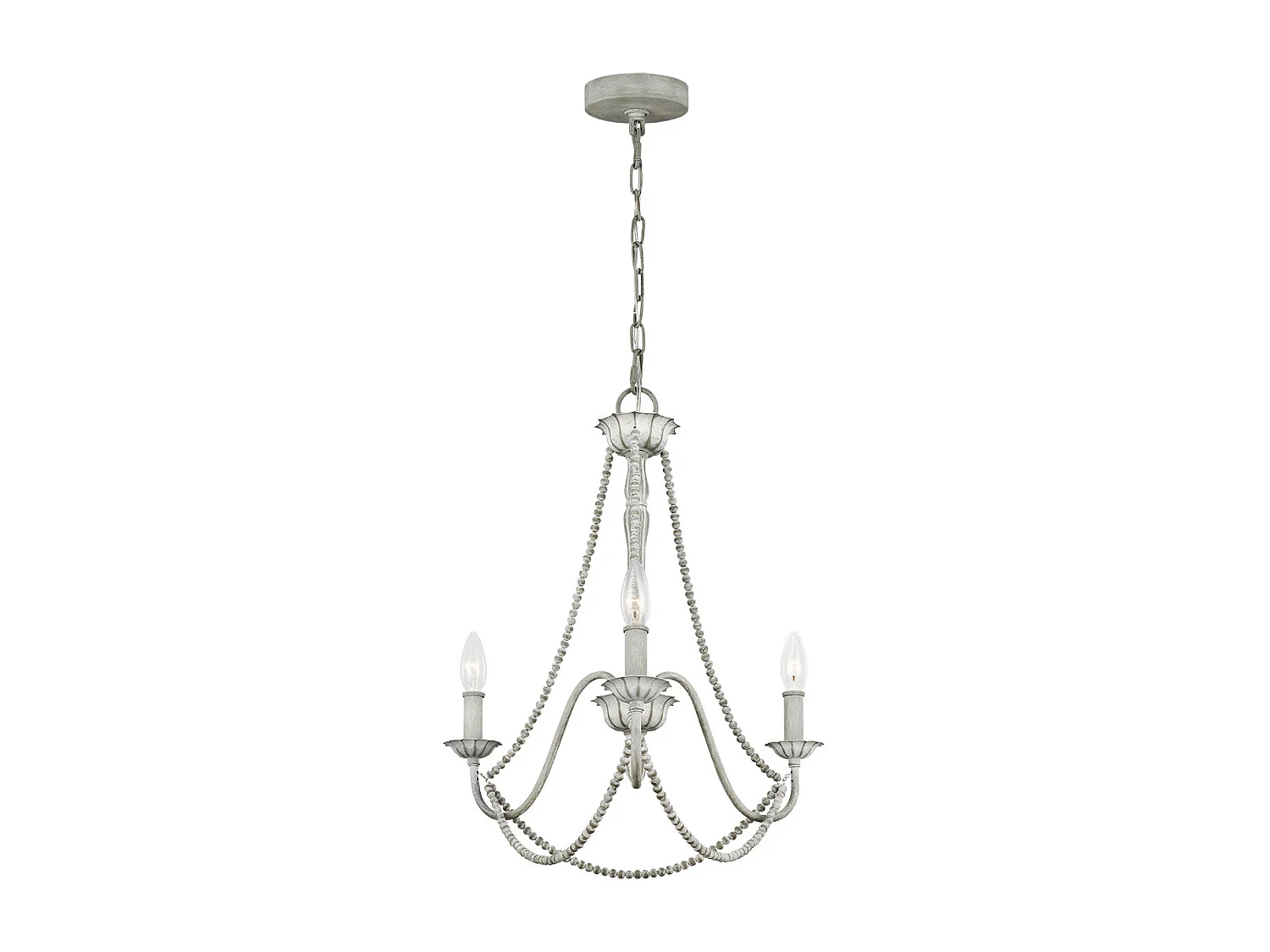 Maryville Lampadario Feiss 3 Luci Washed Grey