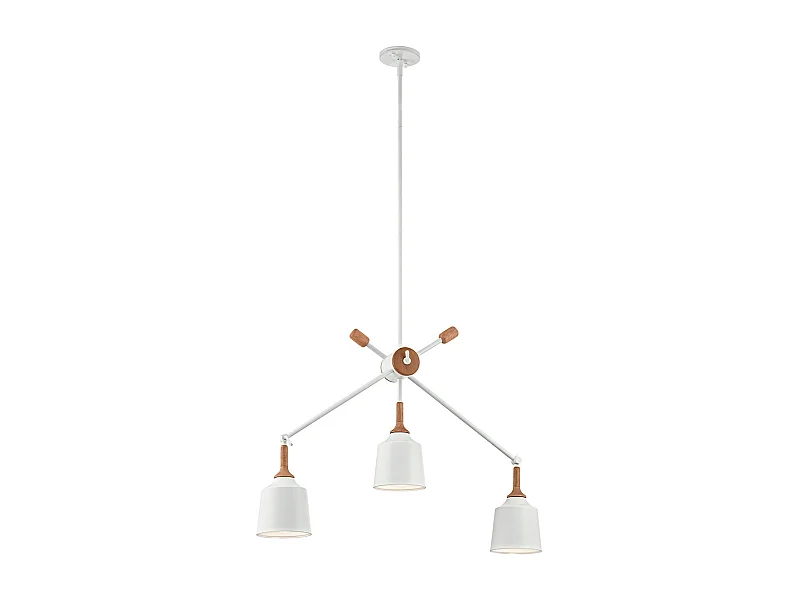 Elstead Danika - 3 licht Ceiling Kronleuchter Anhänger Bar licht White, E27