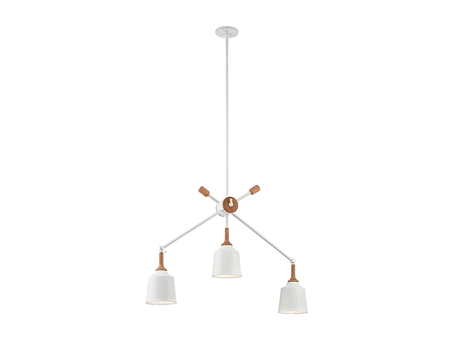 Elstead Danika 3 ljus takljuskrona hängande bar ljus vit, E27