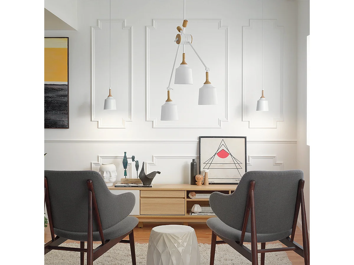 Elstead Danika 3 ljus takljuskrona hängande bar ljus vit, E27