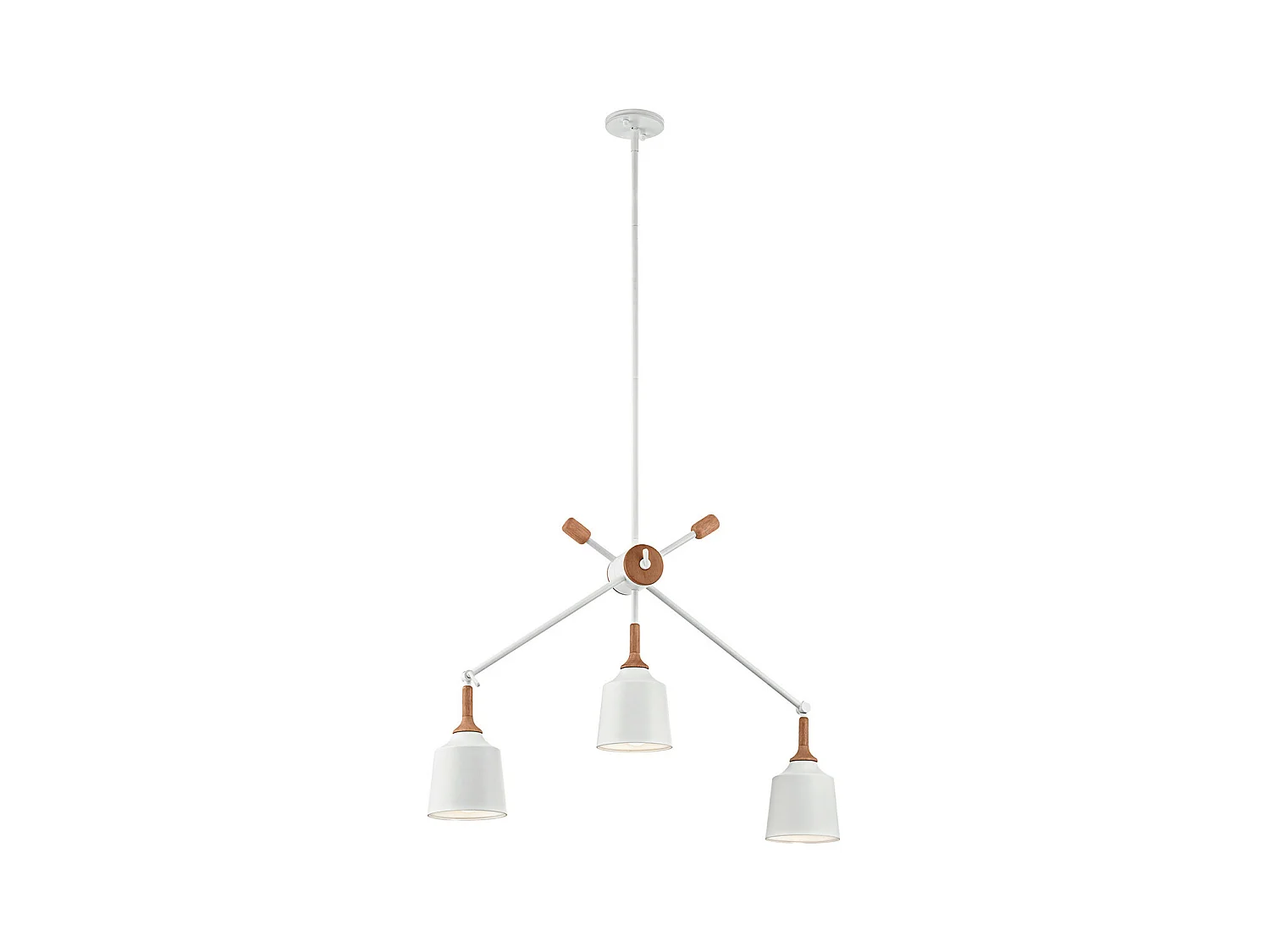 Elstead Danika Luminaire suspendu à 3 ampoules au plafond, blanc, E27