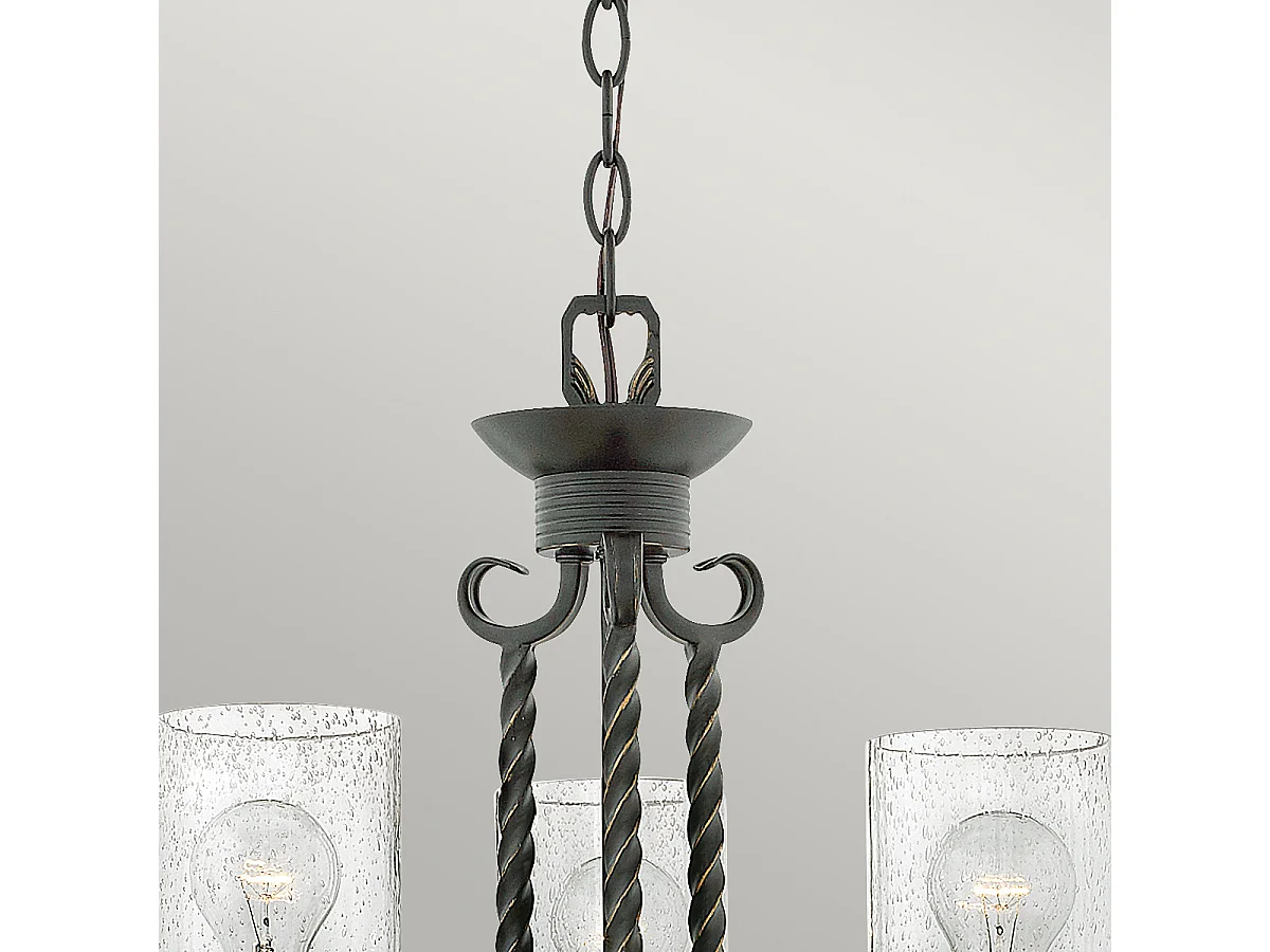 Casa Hinkley 3-flammiger Kronleuchter Olde Black